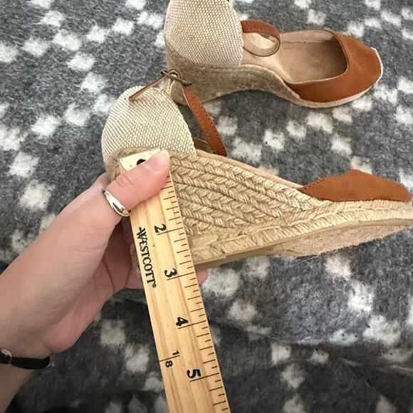 Bass Women's Size 7.5 M Cottage Boho Suede Espadrille Wedge Sandals - Picture 7 of 7